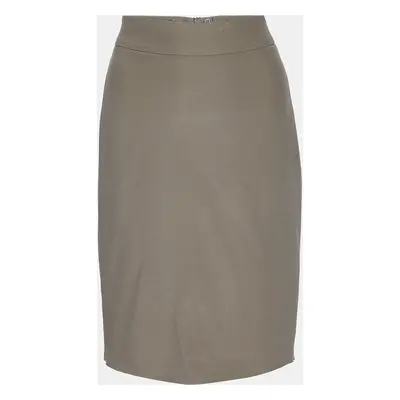 Armani Collezioni Brown Silk Crepe Pencil Skirt