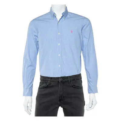 Ralph Lauren Light Blue Check Cotton Button Down Shirt