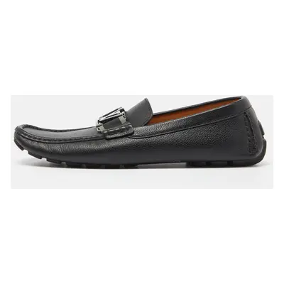 Louis Vuitton Black Leather Monte Carlo Loafers Size