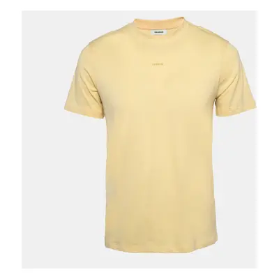 Sandro Yellow Logo Embroidered Cotton Round Neck T-Shirt