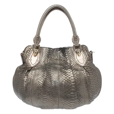 Aigner Metallic Python Hobo