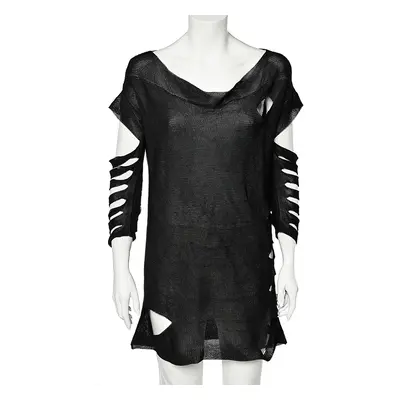 Just Cavalli Black Knit Cutout Detail Tunic