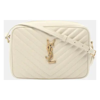 Yves Saint Laurent Leather White LOU Shoulder Bag