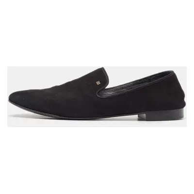 Giuseppe Zanotti Black Suede Kevin Smoking Slippers Size