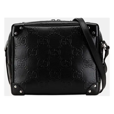 Gucci Black GG Embossed Leather Crossbody