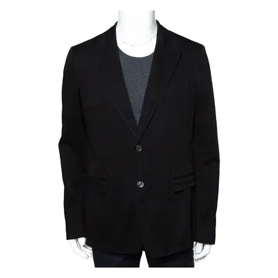 Dolce & Gabbana Black Denim Button Front Blazer