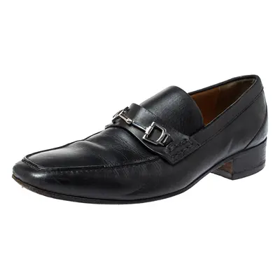 Gucci Black Horsebit Leather Loafers Size 39.5