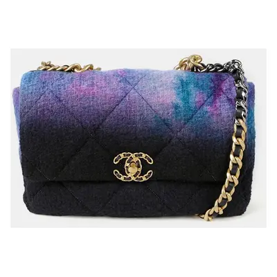 Chanel Multicolour Ombre Wool Shoulder Bag