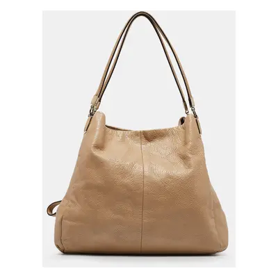 Coach Beige Leather Phoebe Madison Shoulder Bag