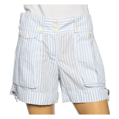 Dolce & Gabbana Blue & White Striped Cotton Shorts