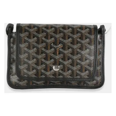 Goyard Black Goyardine Canvas Plumet Pocket Wallet Bag