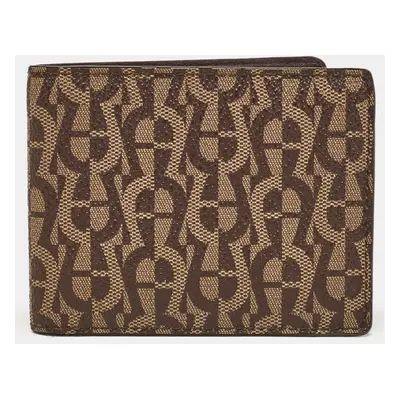 Aigner Brown/Beige Signature Coated Canvas Bifold Wallet