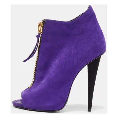 Giuseppe Zanotti Purple Suede Ankle Boots Size