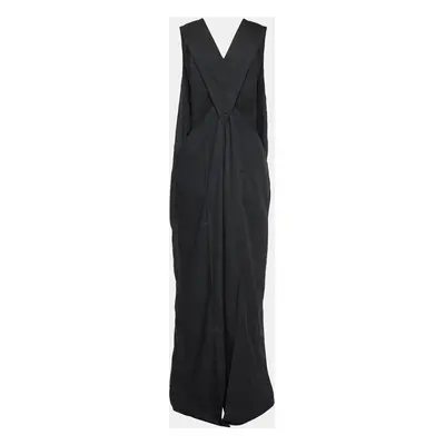 Kenzo Black Crepe V Neck Sleeveless Jumpsuit