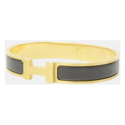 Hermes Enamel Bangle Bracelet Gold