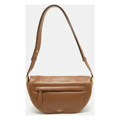 Burberry Brown Leather Small Olympia Shoulder Bag