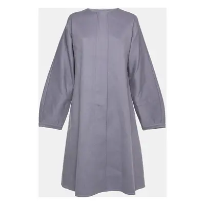 Gianfranco Ferre Light Purple Wool Pleat Detail Coat