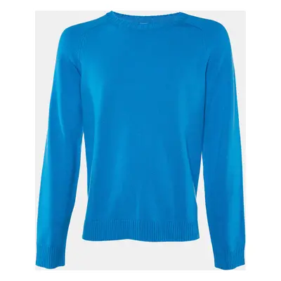 Valentino Blue Cashmere Knit Roundneck Sweater