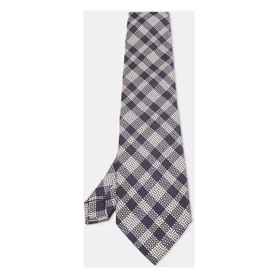 Tom Ford Blue Check Silk Traditional Tie