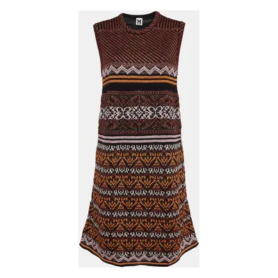 M Missoni Multicolor Patterned Lurex Knit Midi Dress