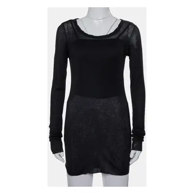 Rick Owens Black Knit Forever Tunic Top