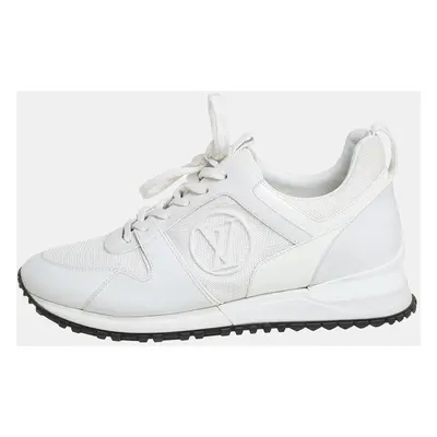 Louis Vuitton White Mesh And Leather Run Away Low Top Sneakers Size