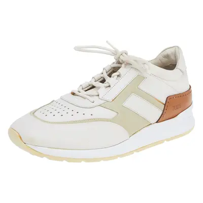 Tod's Multicolor Leather And Suede Lace Up Sneakers Size