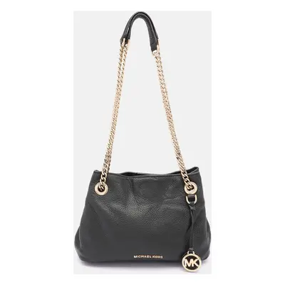 Michael Kors Black Leather Jet Set Tote