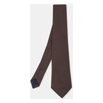 Ermenegildo Zegna Brown Jacquard Silk Tie