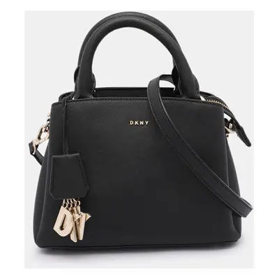 DKNY Black Leather Paige Satchel