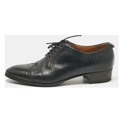 Gucci Black Leather Lace Up Derby Size 44.5