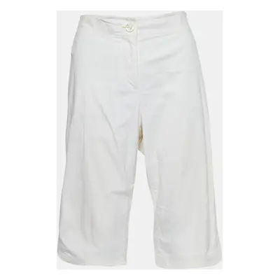 Kenzo Ivory Cotton Long Shorts