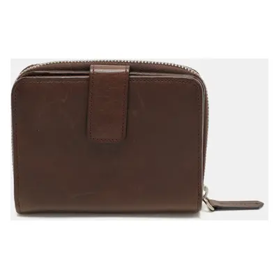 Dior Brown Leather Flight Bifold Wallet