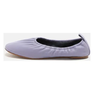 Celine Purple Leather Scrunch Ballet Flats Size 37.5