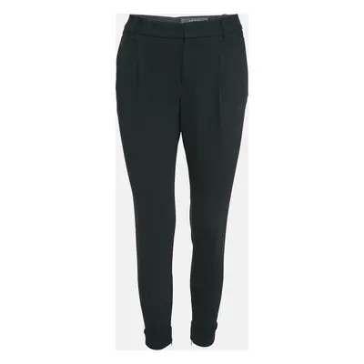 Gucci Black Wool Zip-Up Hem Detail Trousers