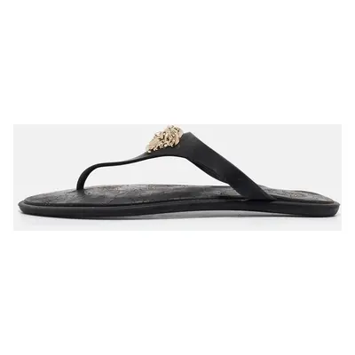 Versace Black Rubber Medusa Flat Slides Size