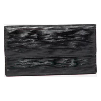 Louis Vuitton Black Epi Leather Porte Tresor Wallet