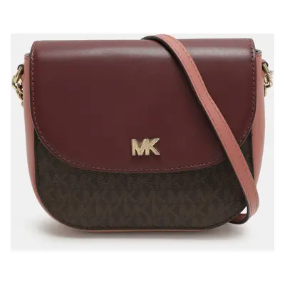 Michael Kors Multicolor Signature Coated Canvas and Leather Shoulder Bag