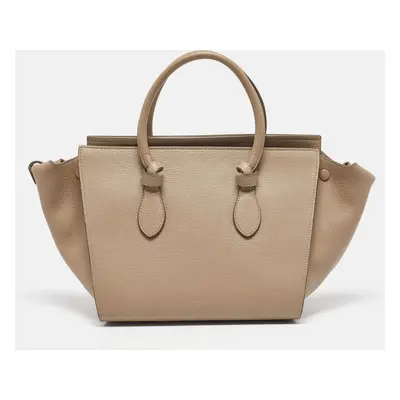 Celine Beige Leather Mini Tie Tote