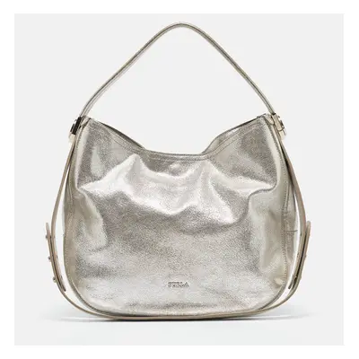 Furla Silver Leather Hobo