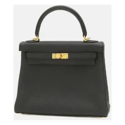 Hermes Black Togo Kelly Handbag