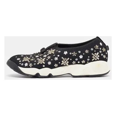 Dior Black Embellished Mesh Fusion Sneakers Size