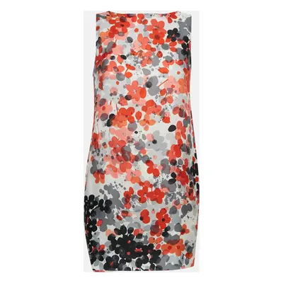 RED Valentino Multicolor Floral Print Bow Detail Mini Dress