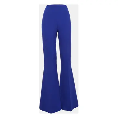 Safiyaa Azzure Blue Stretch Crepe Flared Pants