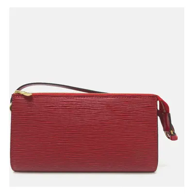 Louis Vuitton Red Epi Leather Pochette Shoulder Bag