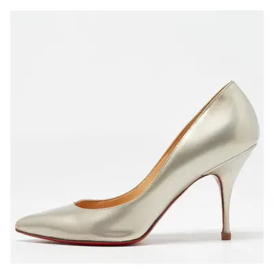 Christian Louboutin Gold Patent Pigalle Pumps Size