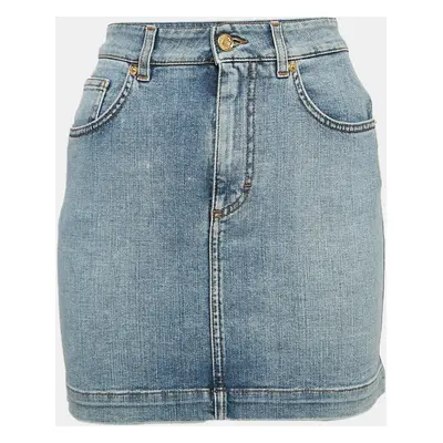 Dolce & Gabbana Blue Washed Denim Mini Skirt