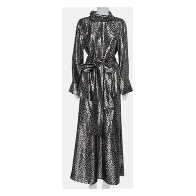 Layeur Metallic Fil Coupe Belted Tunic Top & Maxi Skirt