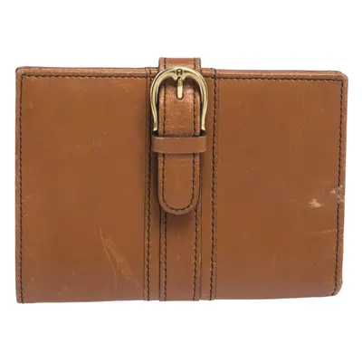 Aigner Tan Leather Compact Wallet