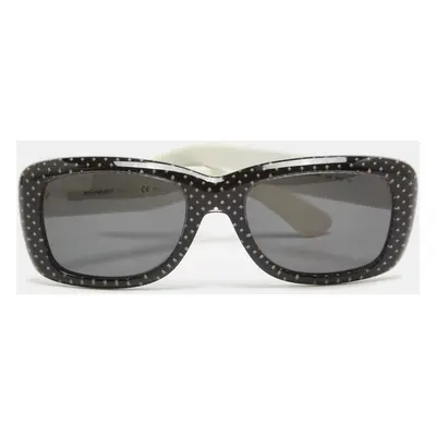 Saint Laurent Black/White Printed 2320/S Rectangular Sunglasses